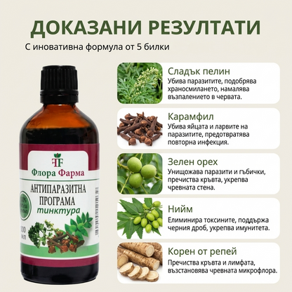 Антипаразитна тинктура - натурално прочистване на организма